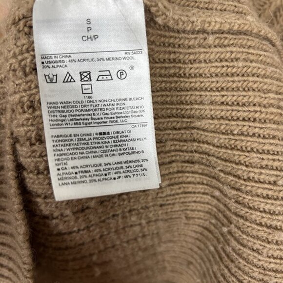Vintage Y2k Banana Republic Wool Blend Sweater Sz S Deep V Next Oversized Fit - Picture 4 of 7